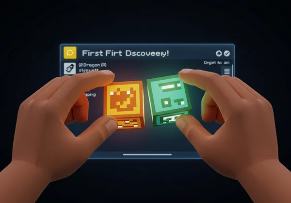 Hand combining elements leading to a "First Discovery"