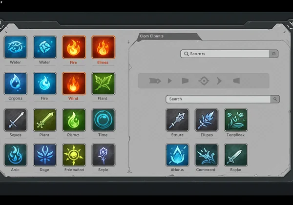 Clean, organized Infinite Craft workspace with elements